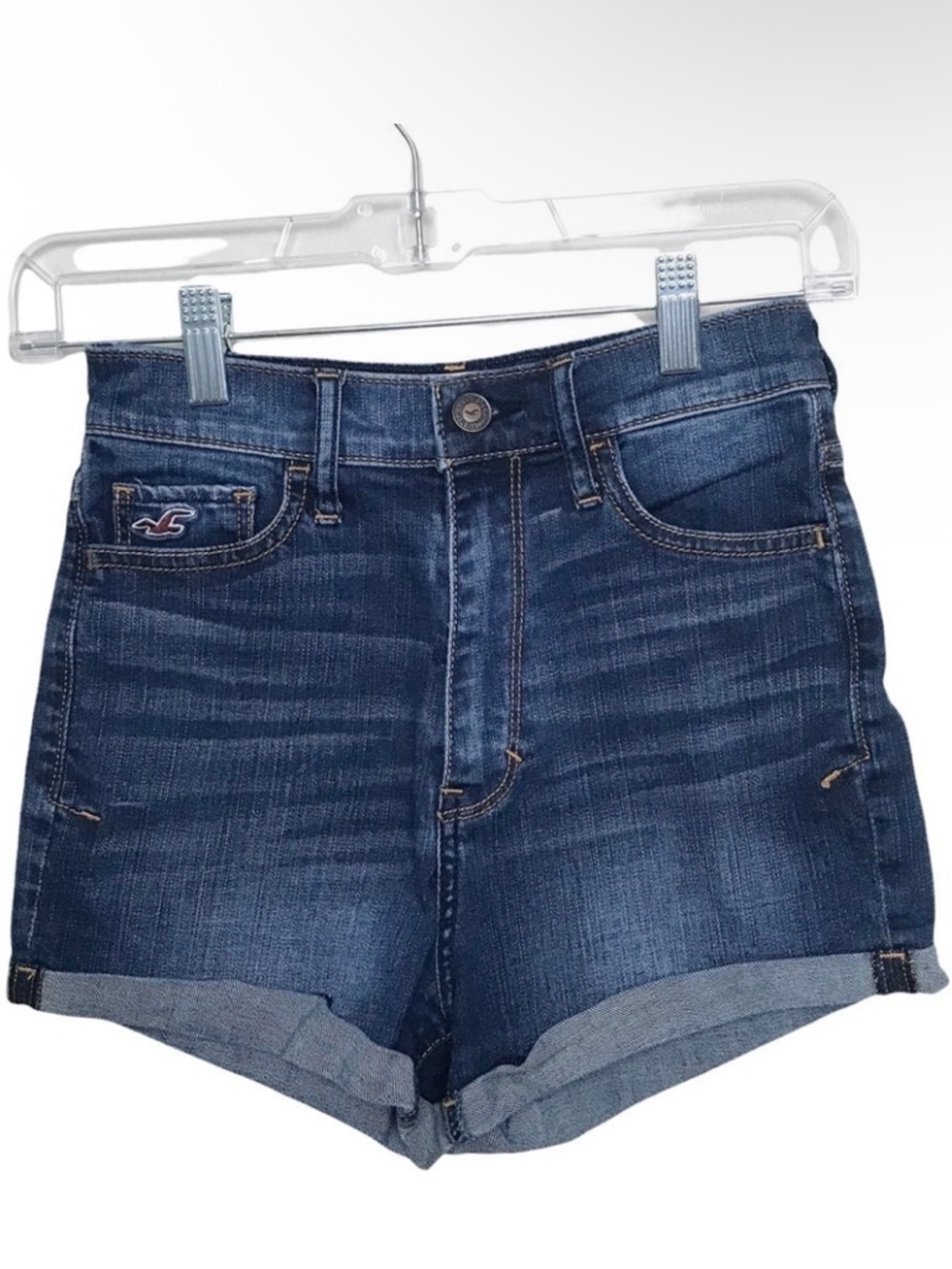 Hollister Blue Jean Denim Shorts Size 0 / W24